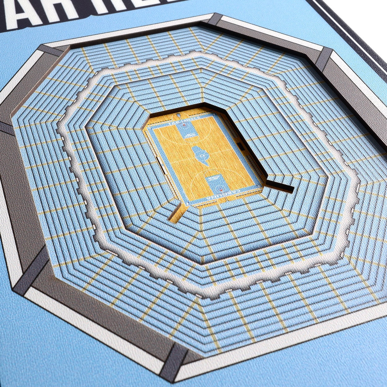 North Carolina Tar Heels 8'' x 32'' 3D StadiumView Banner