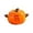 Orange, variant on Pumpkin‑Shaped Ceramic Casserole With Lid Double‑Ear Oven‑Safe Ceramic Pot For Soup Stew Fall Holiday Table Decor(Orange-15.5X10Cm)