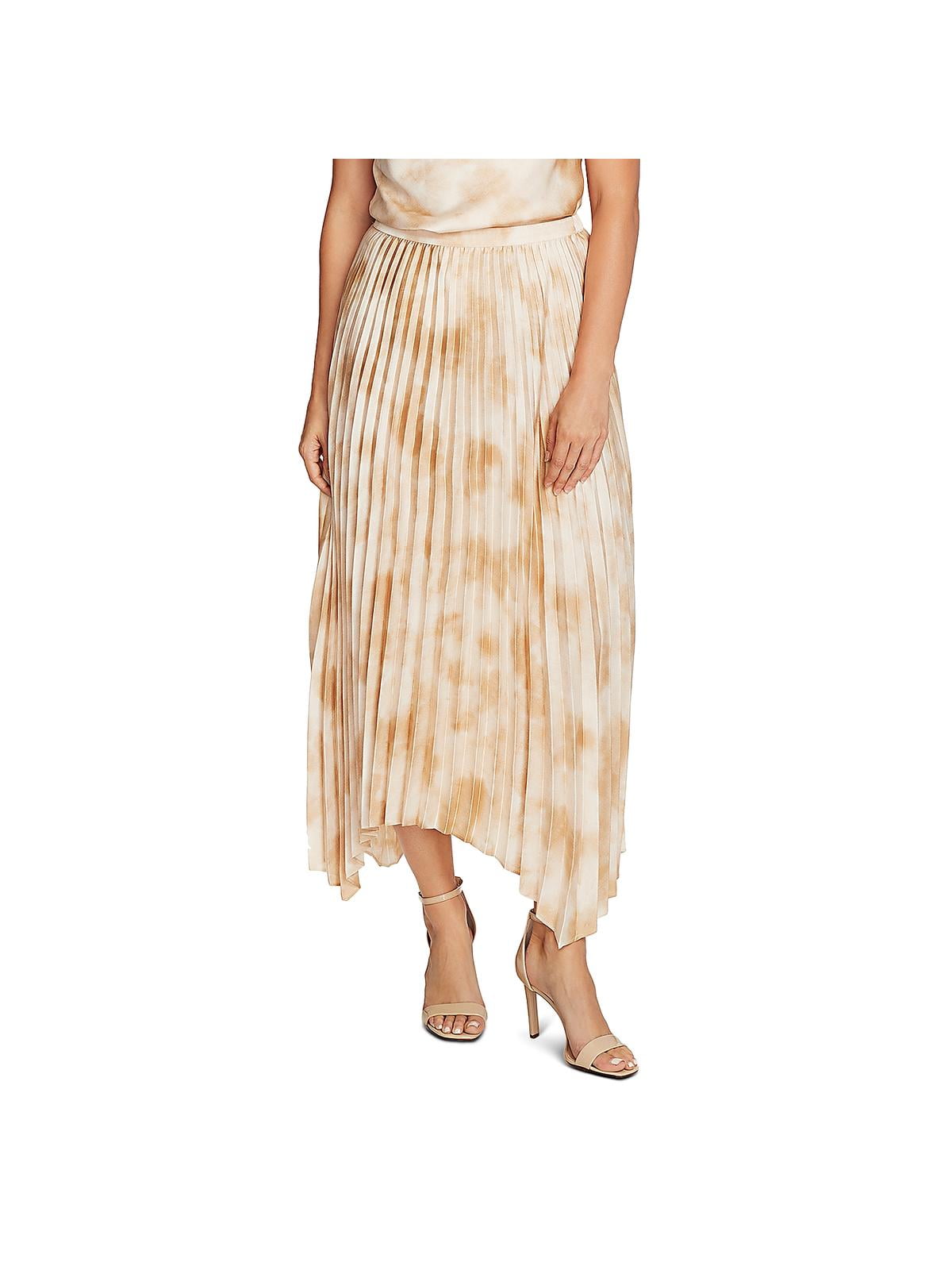 vince tie dye pleated skirt