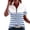 Blue, variant on Womens Casual Tops Half Zip Pullover Color Block Blouse Stripe Quarter Zipper V Neck Shirts Blue,3xL