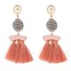 thumbnail image 4 of Pendientes de Borla Jinwen Bohemio con Perla Coral, 4 of 5