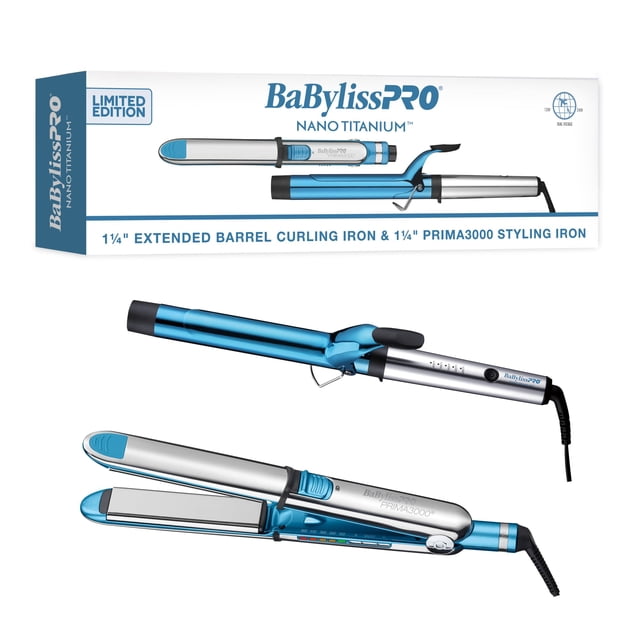 BaBylissPRO 1 1/4" pulgadas con prepaquete de hierro de barril extendido