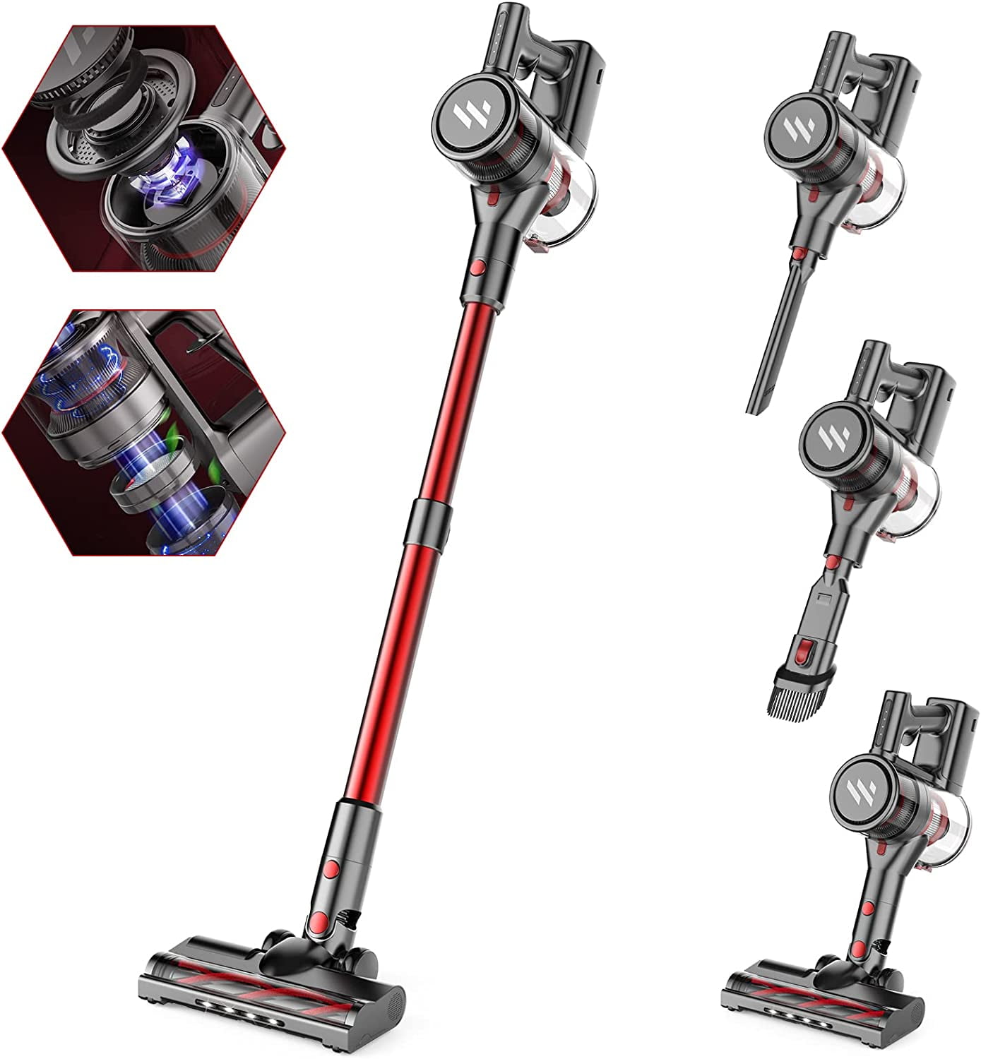 ONSON Cordless Vacuum, Stick Cordless Vacuum Cleaner with 2200mAh
