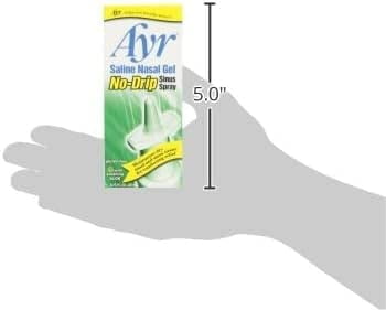 Ayr Saline Nasal Gel No-Drip Sinus Spray,0.75 Fl Oz (Pack of 3)