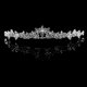thumbnail image 4 of KAKOWELY Corona de novia con decoración de diamantes de imitación, pasadores para el pelo, diadema, pinza para el pelo y lazo (plateado), 4 of 4