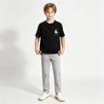 thumbnail image 4 of NIPAXO Boys T-Shirt Sailboat Print Cotton Blend Short Sleeve Nautical Graphic Tee for Boys, Black, Sizes 5-6Y, 4 of 6