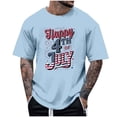 thumbnail image 2 of Tops para hombre, blusas y camisas de cuello redondo y manga corta para hombre, tops casuales de cuello redondo y manga corta con estampados especiales para hombre., 2 of 5