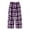 Purple, variant on SERTGUTR Girls Plaid Fleece Wide Leg Pants, Elastic High Waist Loose Fit Trousers, Side Pocket Warm Home Pants, Winter Everyday Comfortable Bottoms