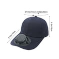 thumbnail image 3 of Gorra De Ventilador Solar De Poliéster 1 gorro con ventilador solar azul marino con carga USB/tipo C,3 velocidades ajustables,ideal para actividades al aire libre en verano. Rkxzt, 3 of 9