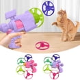 thumbnail image 4 of 2025 Upgraded Flying Disc Cat Launcher Set Plastic Material 3 Regular 1 LED Light-Up Disc Interactive Fetch Toy for Cat Training Chasing Exercise Enrichment, 4 of 4