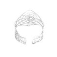 thumbnail image 2 of Brazalete Abierto Brazaletes Brazalete Geométrico Accesorios Cadena De Muñeca Soledad Esposas, 2 of 10