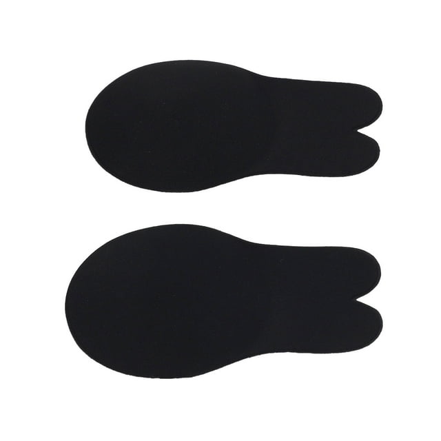Lifting Chest Sticker, Sweat Strapless Ear Nipple Covers Silicone For Work Black,Skin Color