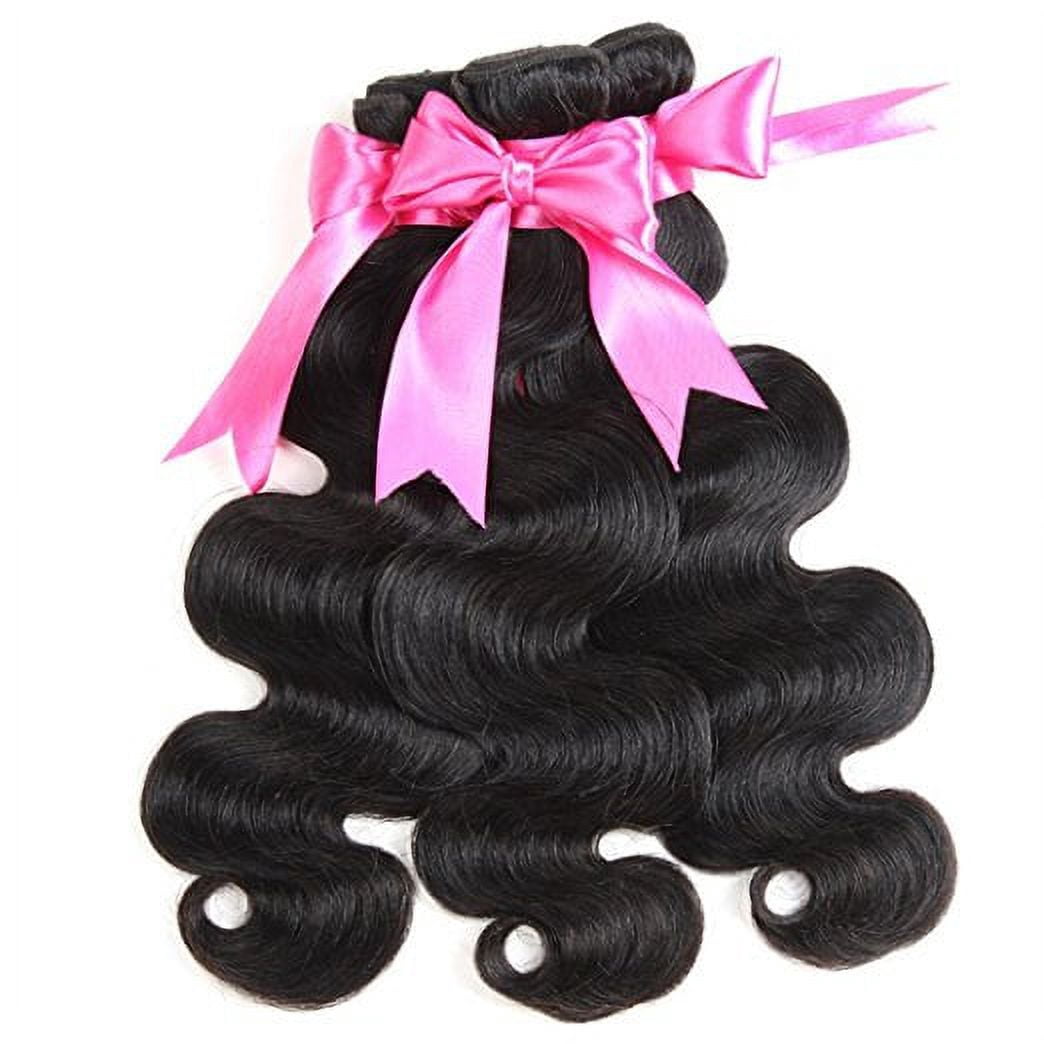 Ustar Affordable 100% Human Hair Body Wave One Bundle 10"-30"inch Natural BLACK 10"
