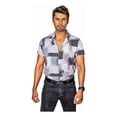 thumbnail image 3 of Camisa Hombre Casual Manga Corta Cuadros, Moon Rain Oversize, 3 of 7