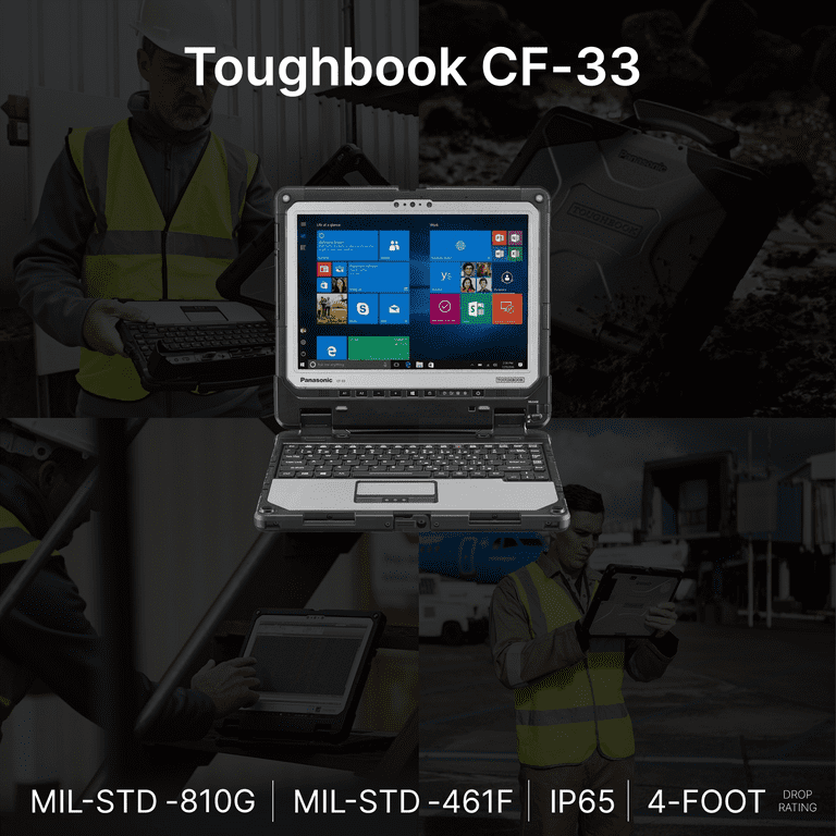 Restored Panasonic Toughbook CF-33, Rugged 2-in-1 Laptop, 12 Restored Panasonic Toughbook CF-33, Rugged 2-in-1 Laptop, 12