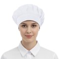thumbnail image 1 of TOPTIE Solid Cap Unisex Elastic Band Bouffant Hat Lightweight Breathable Solid Work Cap for Kitchen Restaurant Workshop, 1 of 7