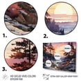 thumbnail image 3 of Designart "Winter s Pine Tree Horizon" Tree Pine Floater Framed Canvas Wall Art, 3 of 7