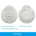 thumbnail image 4 of Uxcell 2rd Award Medals, Round Flat Metal Medals with Wheat Pattern, Silver 6Pcs, 4 of 6