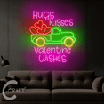 thumbnail image 4 of C-CRAFT Valentine Heart Truck Neon Led Light Up 27 inch for Valentine's Day Bedroom Wall Decor, 4 of 5