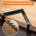 thumbnail image 3 of Framing Square Attachment Jigs, Tight Clamping Stair Gauge Set Black 2Pcs  For Rafter, 3 of 8