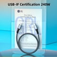 thumbnail image 3 of JSER USB-IF Certification 240W USB4 Cable 40Gbps Compatible with Thunderbolt 3&4 with 100W Charging and 8K@60Hz 5K, 3 of 5