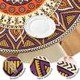 thumbnail image 4 of 44in Round Tablecloth with Elastic Edge, Waterproof Fitted Table Cover for 36-44" Tables, Floral Theme Polyester Reusable Table Cloths Wipe Clean for Picnic, Dining, Outdoor Use and Party Decor, 4 of 7