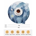 thumbnail image 6 of 13 Inch Round Placemats Set of 6, Blue Mountain Non Slip Heat Insulation PP Table Mats, Misty Forest Nature Woodland Pine Tree Landscape Washable Place Mats for Kitchen Dining Party Table Decor, 6 of 7