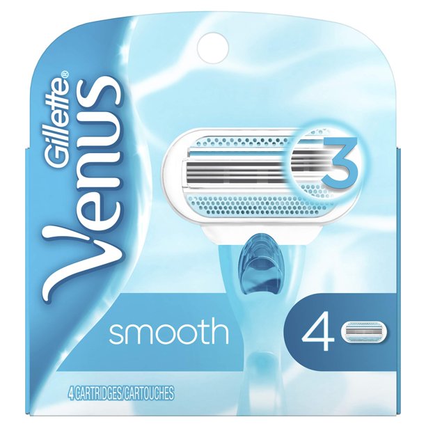 Gillette Venus Smooth Women's Razor Blades 4 Refills (Packaging May