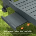 thumbnail image 4 of Outsunny Wooden Outdoor Lounge Chair, Adjustable Patio Chaise Recliner, 4 of 10