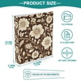 thumbnail image 3 of FORMRS 3 Ring Binder 1.5 inch with Pockets Set of 2 Clip Board 200 Sheets Capacity, Brown Floral, 3 of 8