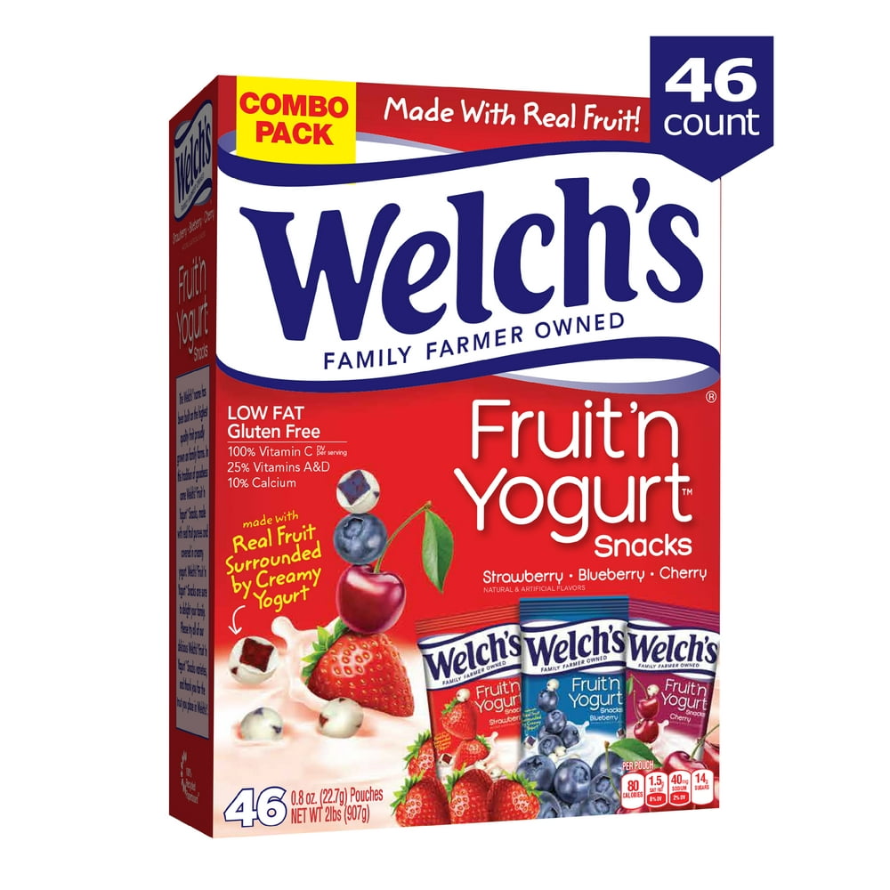 Welch's Fruit 'N Yogurt Fruit Snacks, Variety Pack, 46 ct, 0.8 oz