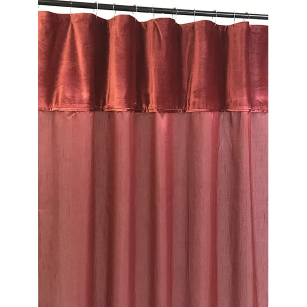 Luxury Velvet Sheer Fabric Shower, Sheer Cotton Shower Curtain