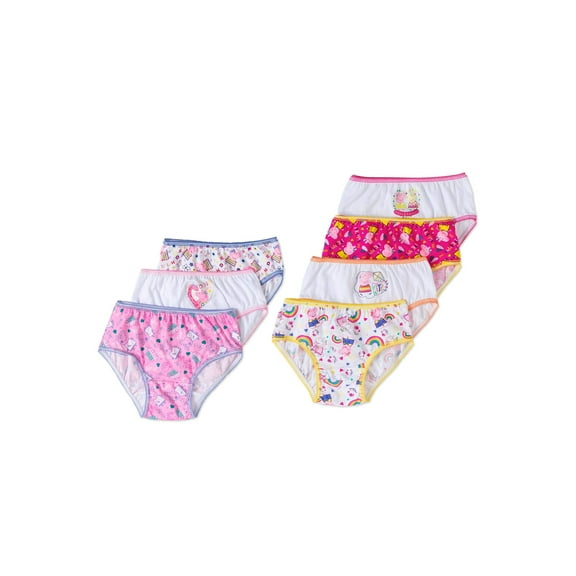 Peppa Pig, Girls Underwear, 7 Pack Panties Sizes 4 - 6