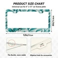 thumbnail image 3 of 2-Pack Aluminum License Plate Frame with 2 Holes for GM License Plate Cover with Free Screws Light Green Leaves, 3 of 8