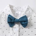 thumbnail image 4 of 18-24 Months Toddler Kids Boy 2Pcs Long Sleeves Gentleman Outfit Sets 12 18 Months 2T 3T 4T 5T 6T 7T Formal Bowtie Shirt Suspender Pants Wedding Dress Suits Infant Baby Outfits Set,Blue, 4 of 7
