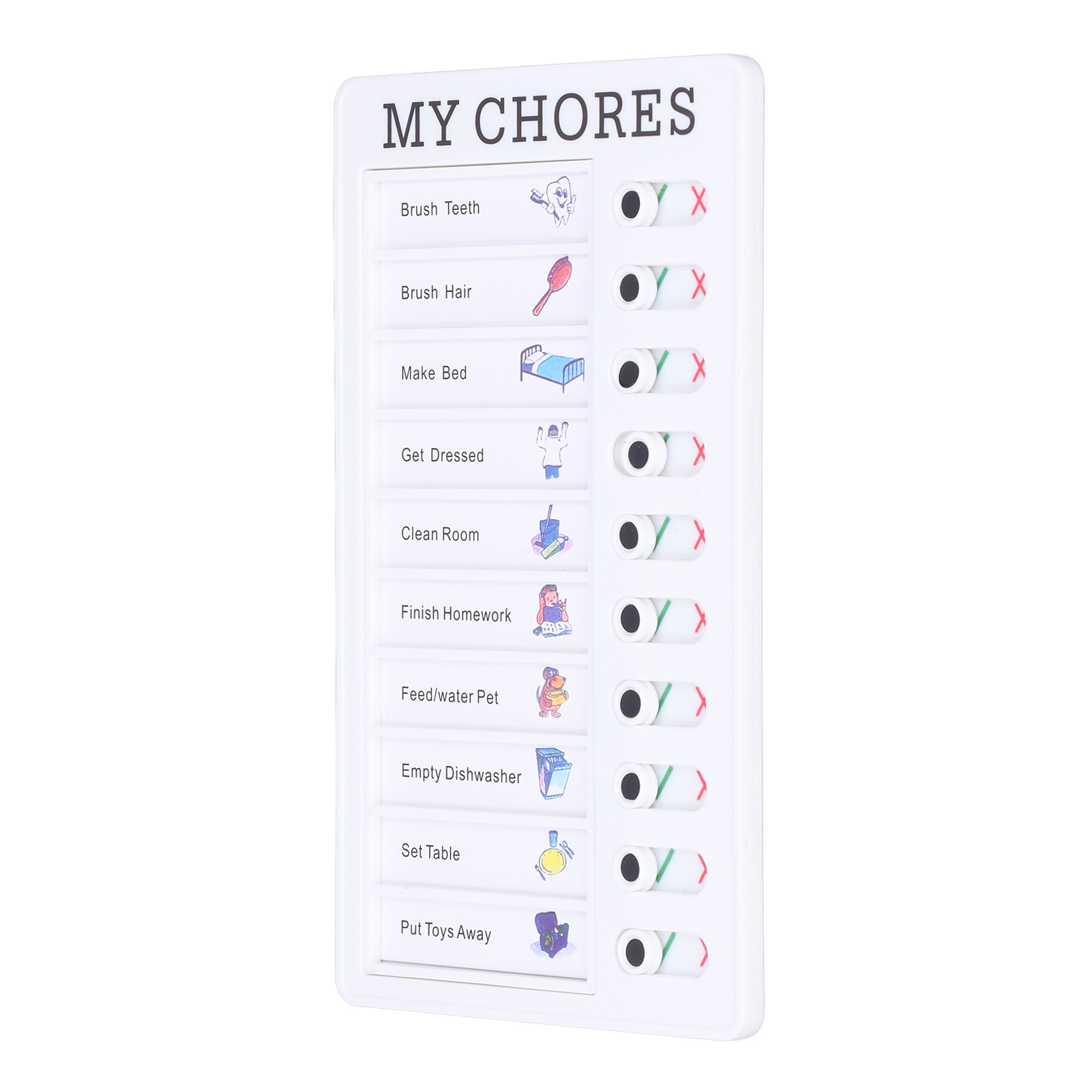 Portable Chore Chart Memo Boards for Kids Plastic Detachable Message Board Daily to Do List Kids