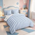 thumbnail image 2 of Erosebridal Linear Geometric 7 Pieces Full Size Bedding Sets,Modern Striped Full Size Bed in a Bag,Polkadot Reversible, 2 of 7
