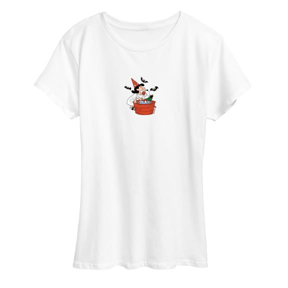Peanuts - Lucy & Snoopy Halloween Apple - Women's Short Sleeve Graphic T-Shirt