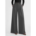 thumbnail image 5 of Womens Spring Wide Leg Trousers Loose Pleated Long Flowy Palazzo Work Pants with Pockets Gray XXL, 5 of 8