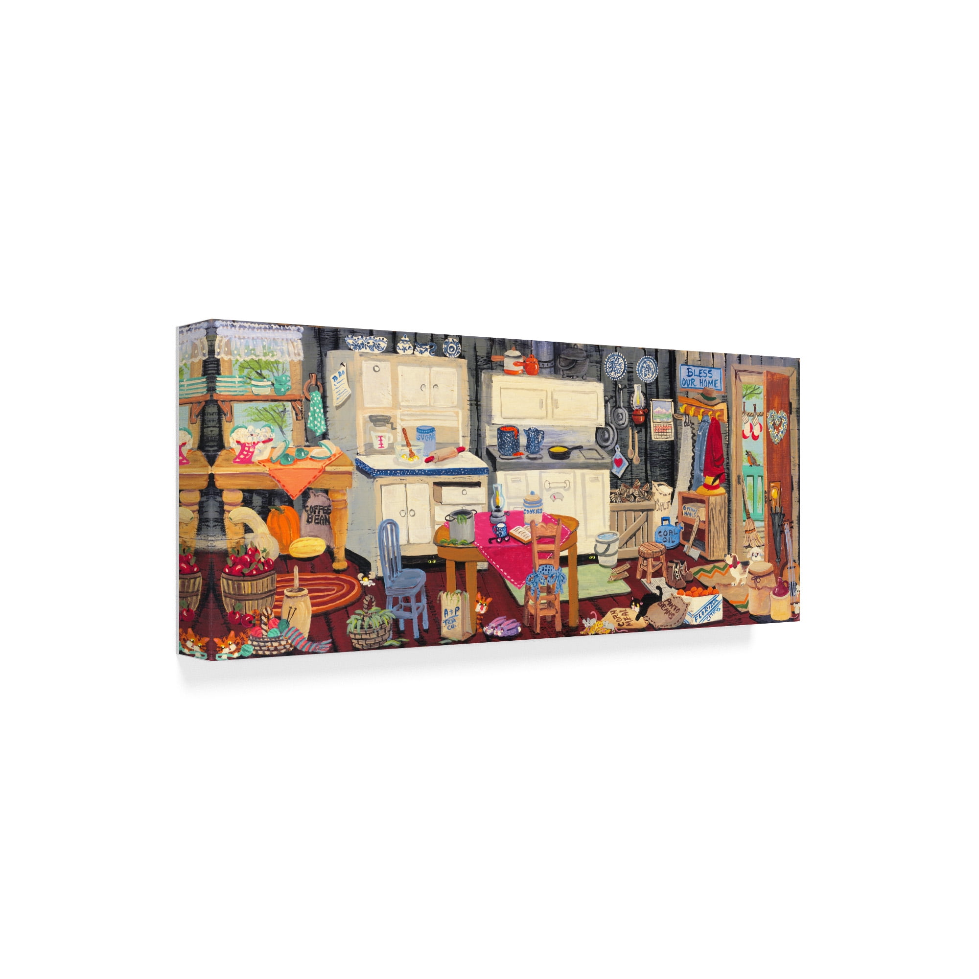 Trademark Fine Art 'Goat Ladys Kitchen' Canvas Art by Carol Salas