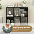 thumbnail image 6 of Costway Open Shelf Bookcase Mid Century Modern Cube Bookshelf with 4 Compartments Black, 6 of 10