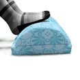 thumbnail image 5 of Mosaic Foot Rest, Antique Retro Style Flower Bouquets Motif of Classic Rococo Effects Feminine, Non-Slip Backing Adjustable Ergonomic Memory Foam Leg Support for Office, Pale Azure Blue, by Ambesonne, 5 of 5