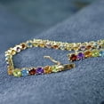 thumbnail image 2 of Multi Colour Gemstone Tennis Bracelet, Multi Bracelet,Birthstone Bracelet,Wedding Gift, Fiance Gift, Sterling Silver Bracelet, Gift for her, 2 of 3