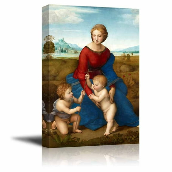 wall26 Madonna in the Meadow by Raphael - Canvas Print Wall Art Famous Oil Painting Reproduction - 24" x 36"