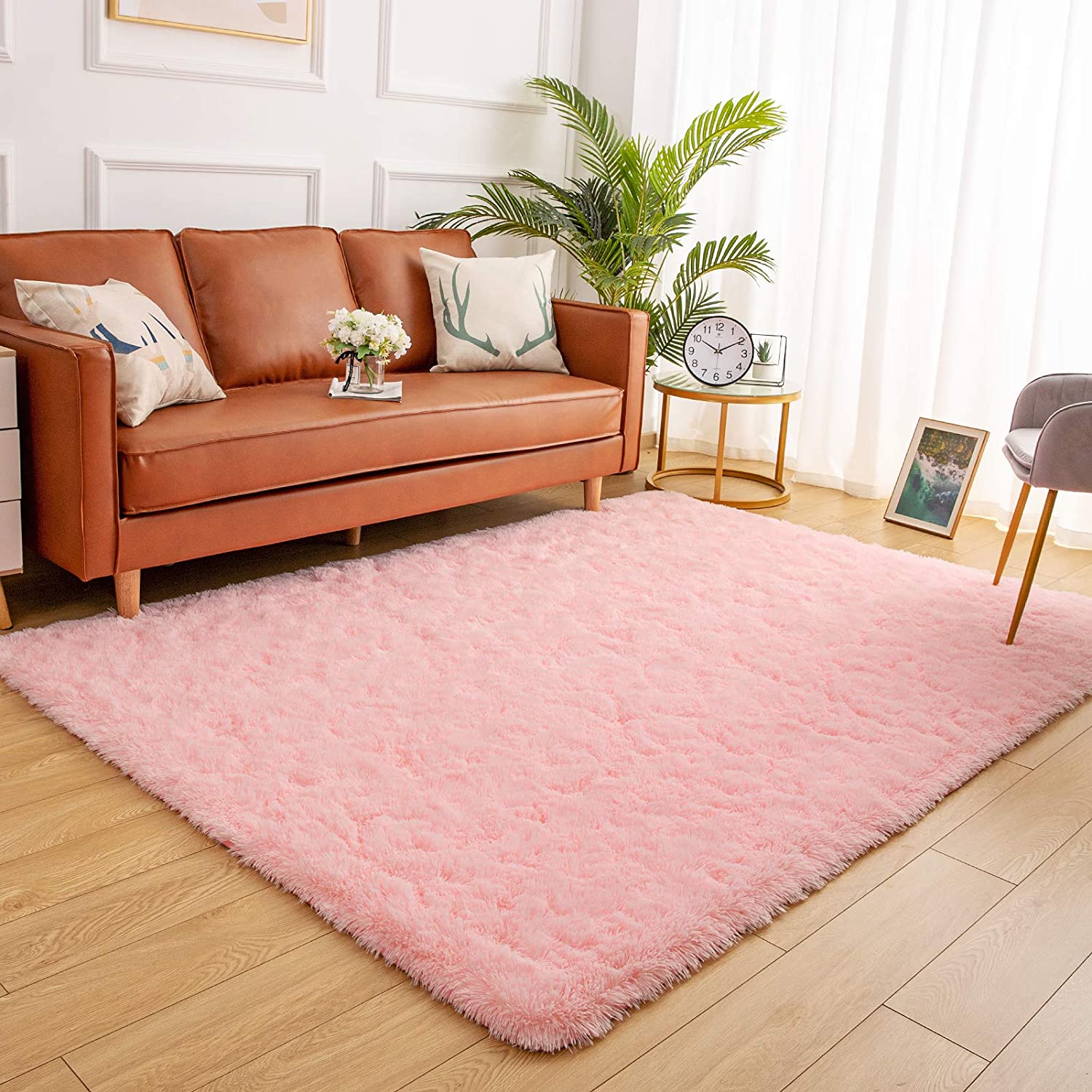 LOCHAS Soft Indoor Modern Area Rugs Fluffy Living Room Carpets for