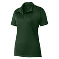 thumbnail image 5 of Yellow Rooster Women’s Micropique Sport-Wick Polo T-Shirts Forest Green XS, 5 of 6