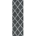 thumbnail image 3 of Bliss Rugs Transitional Diamond 2'3'' x 7'3'' Gray and White Polypropylene Indoor Runner Rug, 2'3'' x 7'3'', 3 of 10