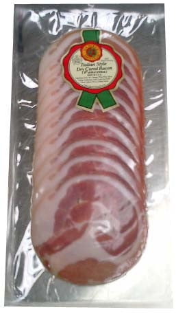 Pancetta, Dry Cured Bacon, Sliced, 3oz by