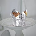 thumbnail image 5 of 100 Unidades Moldes para Cupcakes de Papel de Aluminio Estándar En Forma de Tulipán Unique Bargains Tono Plateado, 5 of 5