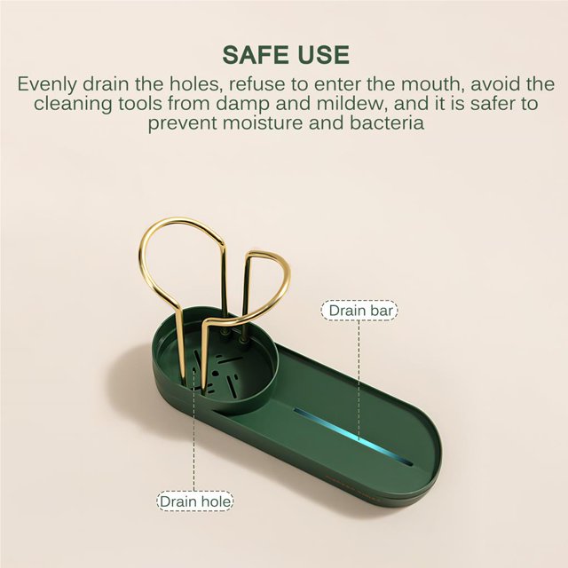 Kitchen Sink Rack Sponge Soap Moisture-proof Drain Rack Steel Ball Cleaning Brush Countertop Floor Storage Rack Suitable for Kitchen Storage